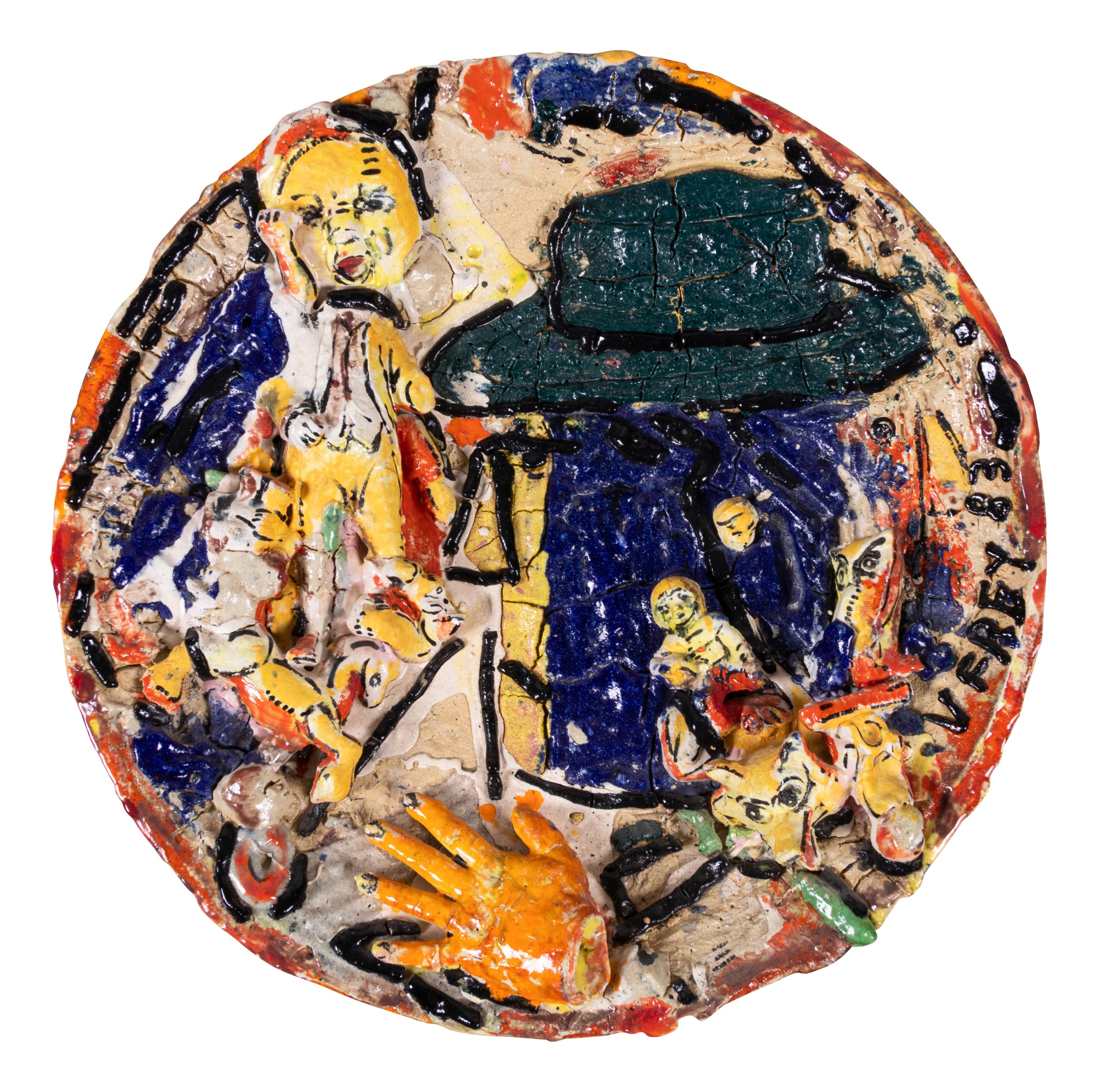 Untitled (Orange Hand, Blue Face)