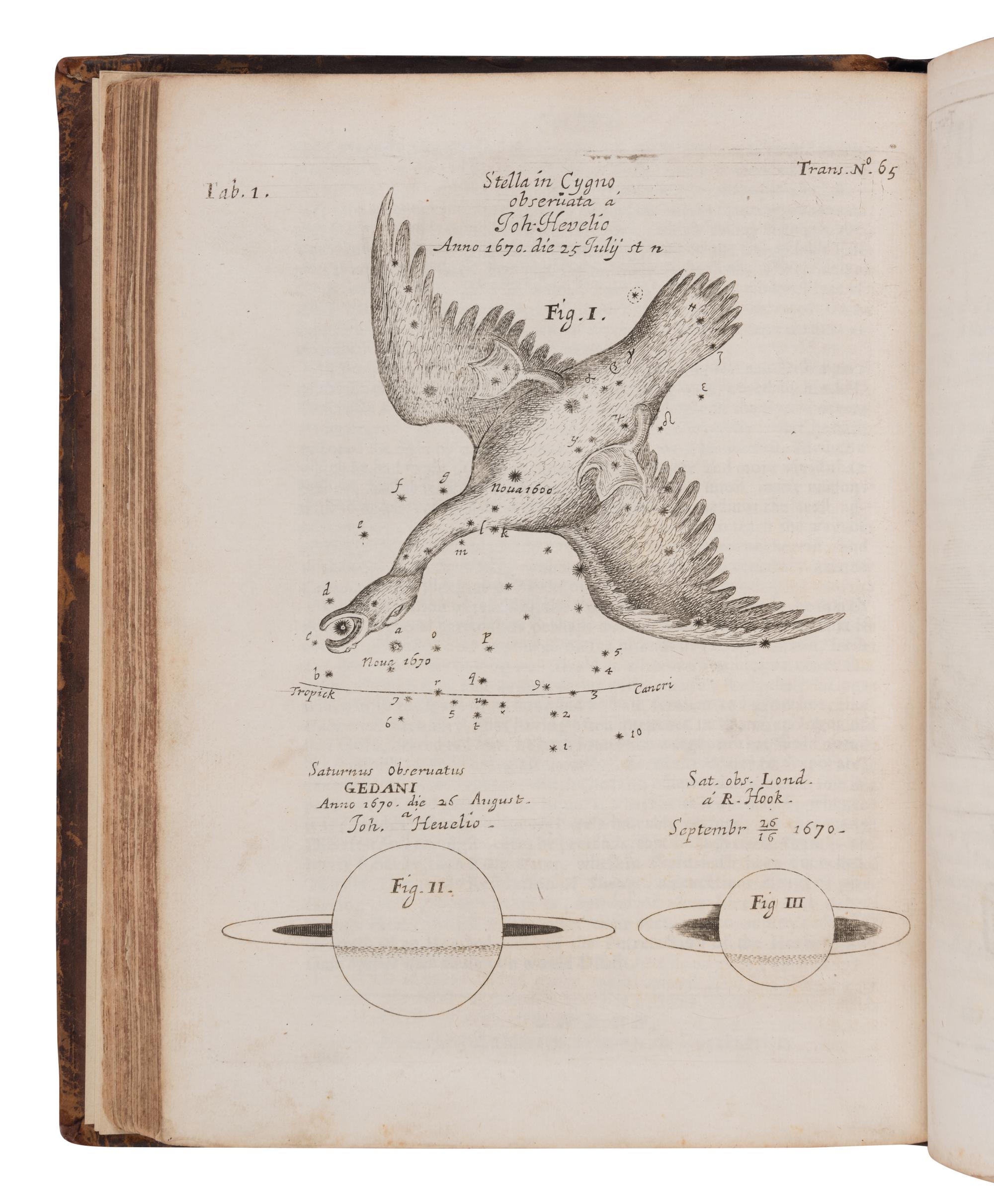 [HEVELIUS, Johannes (1611-1687)]. Philosophical Transactions . Nos. 57-68. Henry Oldenburg, editor. London: John Martyn, 1671.