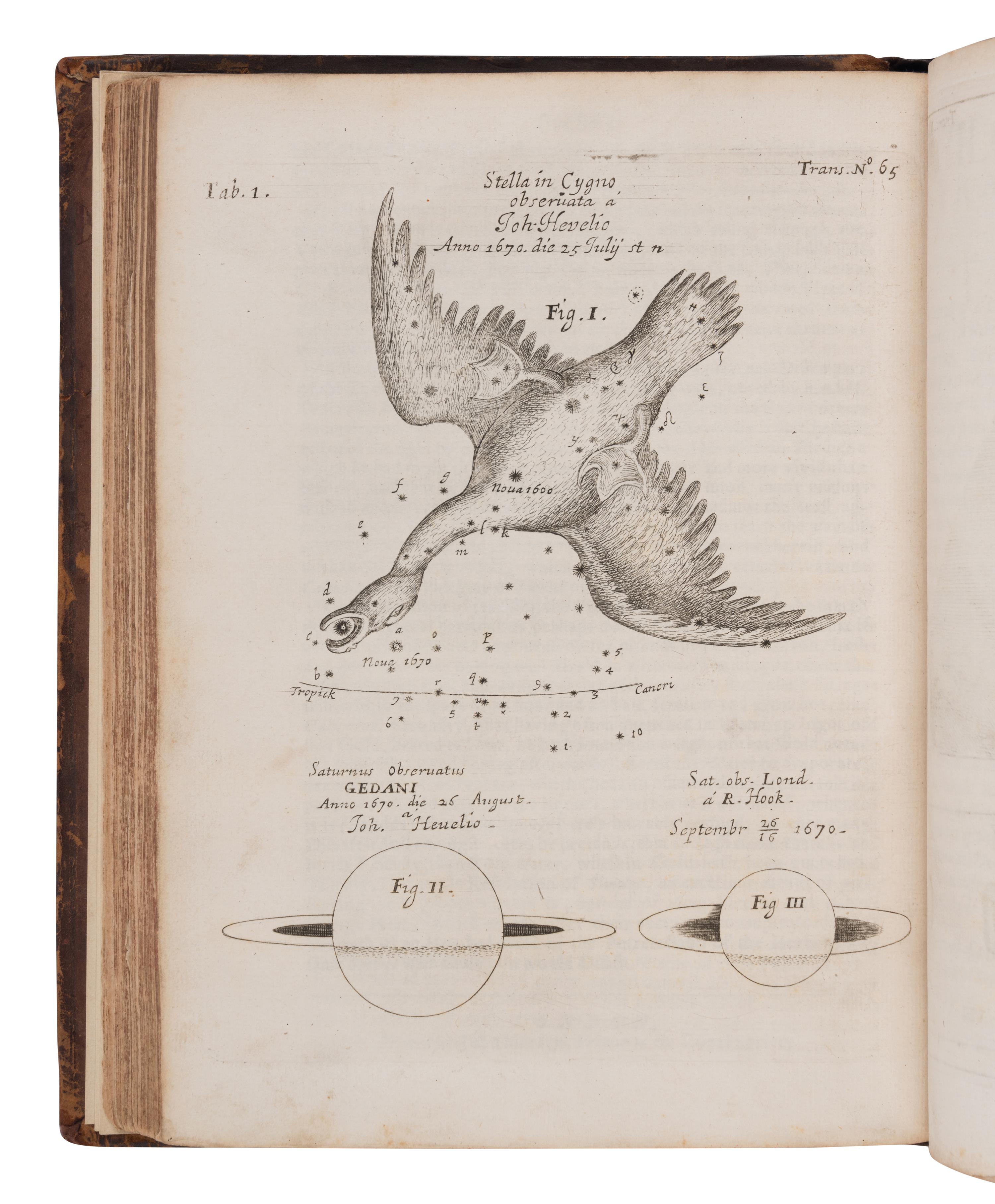 [HEVELIUS, Johannes (1611-1687)]. Philosophical Transactions . Nos. 57-68. Henry Oldenburg, editor. London: John Martyn, 1671.