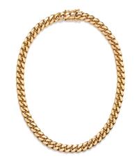 A 14 Karat Yellow Gold Curb Link Necklace, 94.40 dwts.