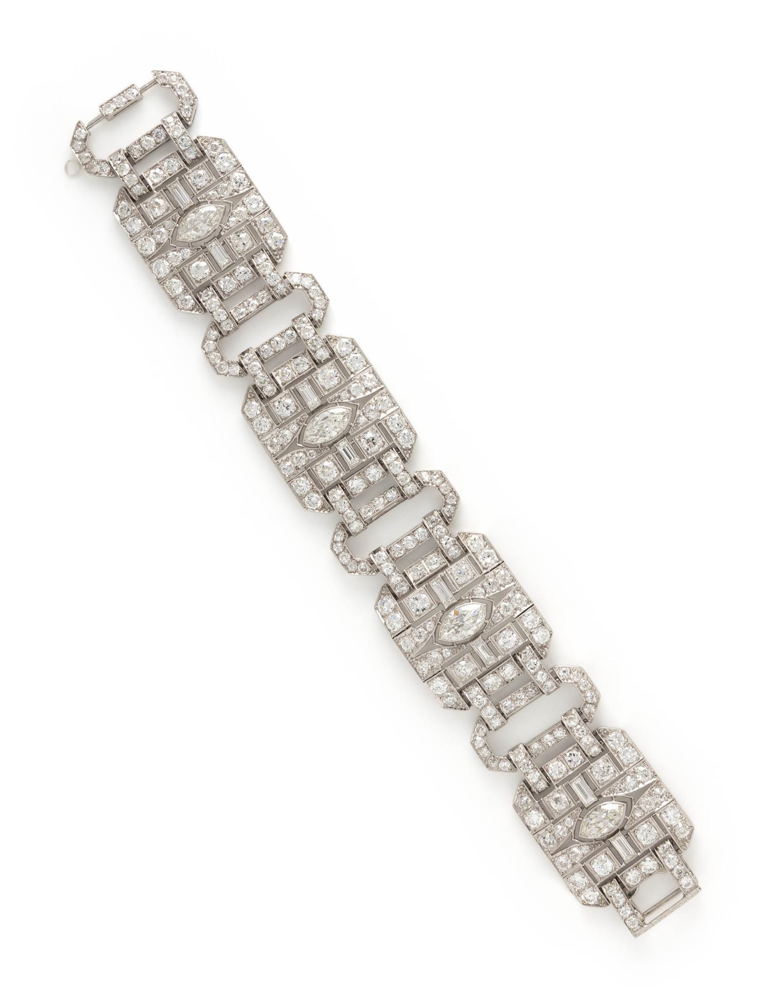 ART DECO, DIAMOND BRACELET