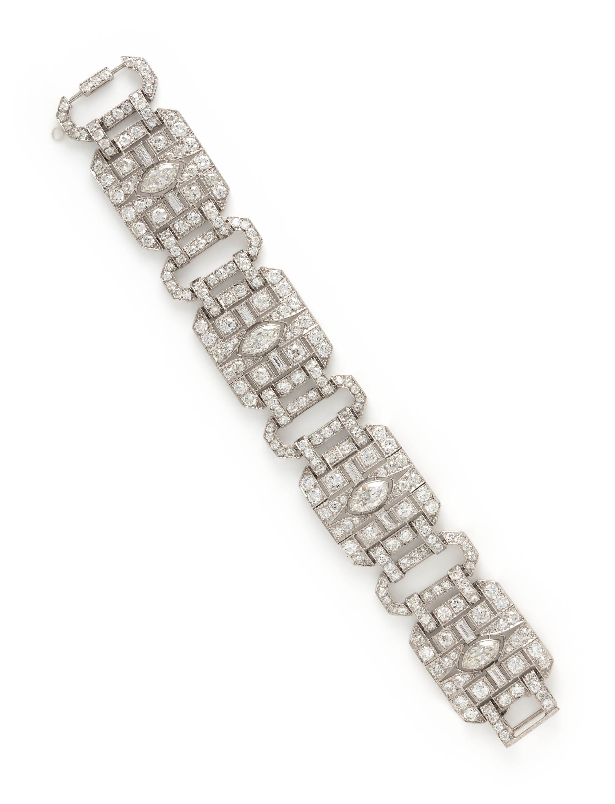 ART DECO, DIAMOND BRACELET