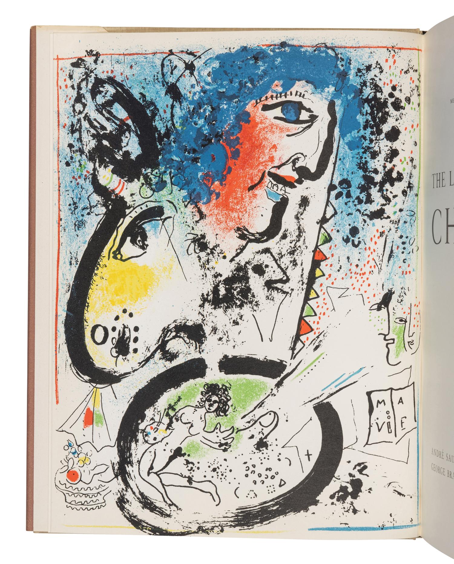 [ARTISTS BOOKS]. CHAGALL, Marc (1887-1985). The Lithographs of Chagall . Vol. I: Monte Carlo and NY: André Sauret and George Braziller, 1960; Vol. II: Monte Carlo and Boston: André Sauret and Boston Book and Art Shop, Inc., 1963; Vol. III: Boston: Boston Book and Art Shop, Inc., 1969; Vol. IV: New York: Crown Publishers, Inc., 1974.