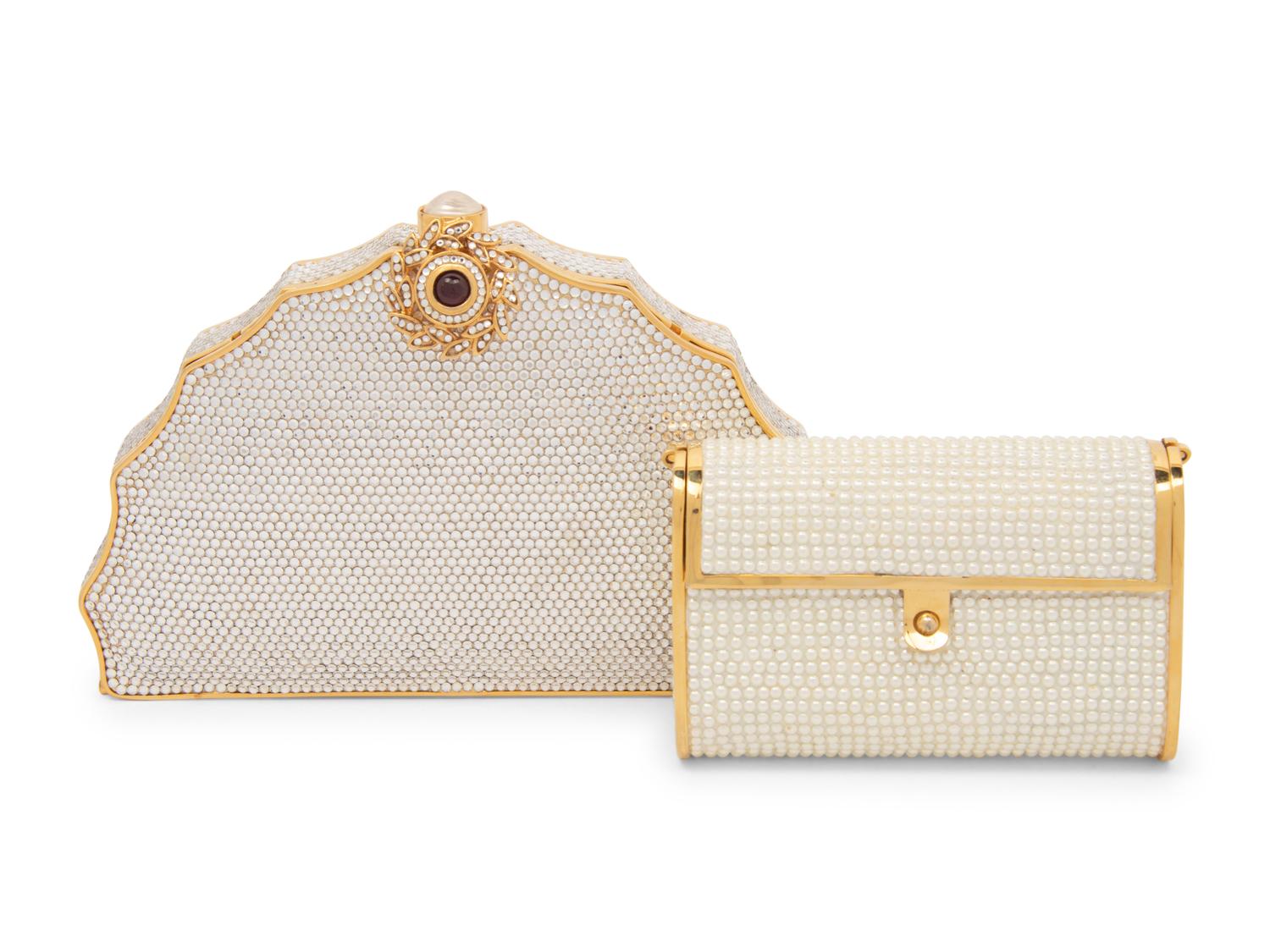 Two Judith Leiber Minaudière Clutches Formerly Owned by Elizabeth Taylor, 1980-90s