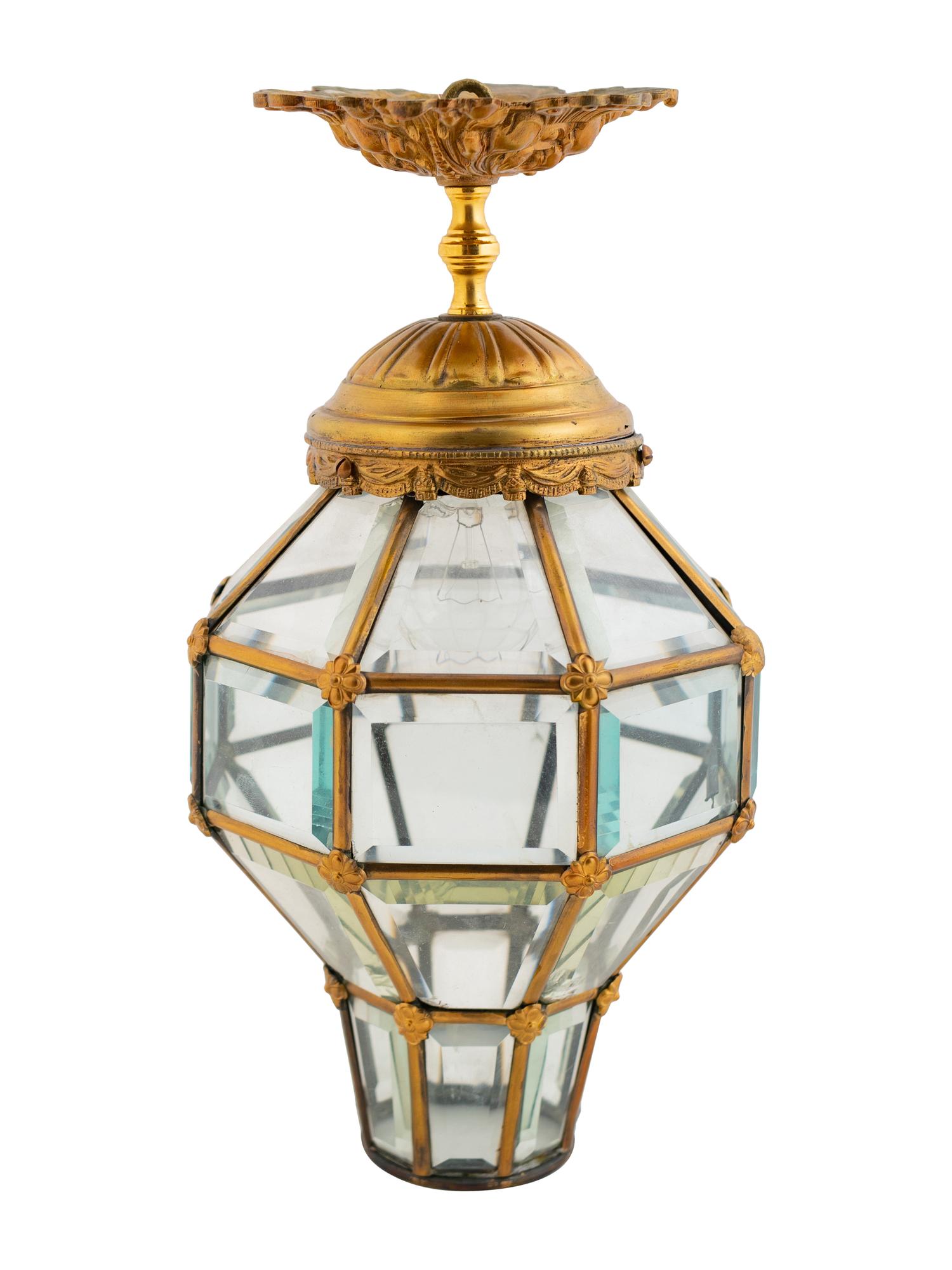 A Louis XVI Style Diminutive Hall Chandelier and a Hall Lantern — 20TH CENTURY