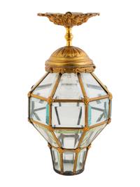 A Louis XVI Style Diminutive Hall Chandelier and a Hall Lantern — 20TH CENTURY