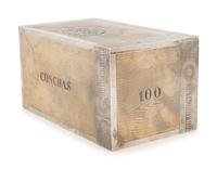 A Large Russian Silver-Gilt Trompe l'Oeil Cigar Box
