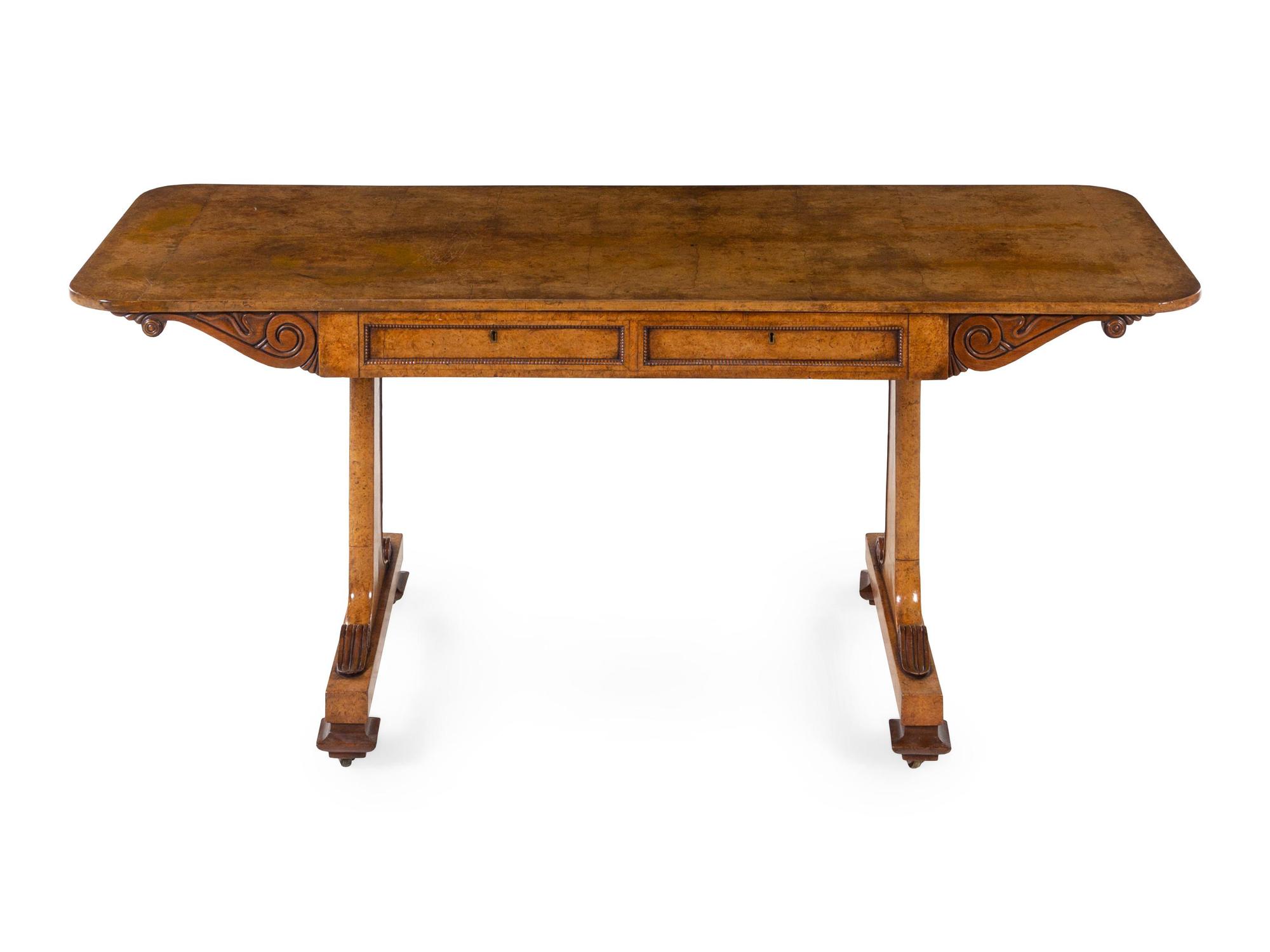A William IV Burlwood Sofa Table