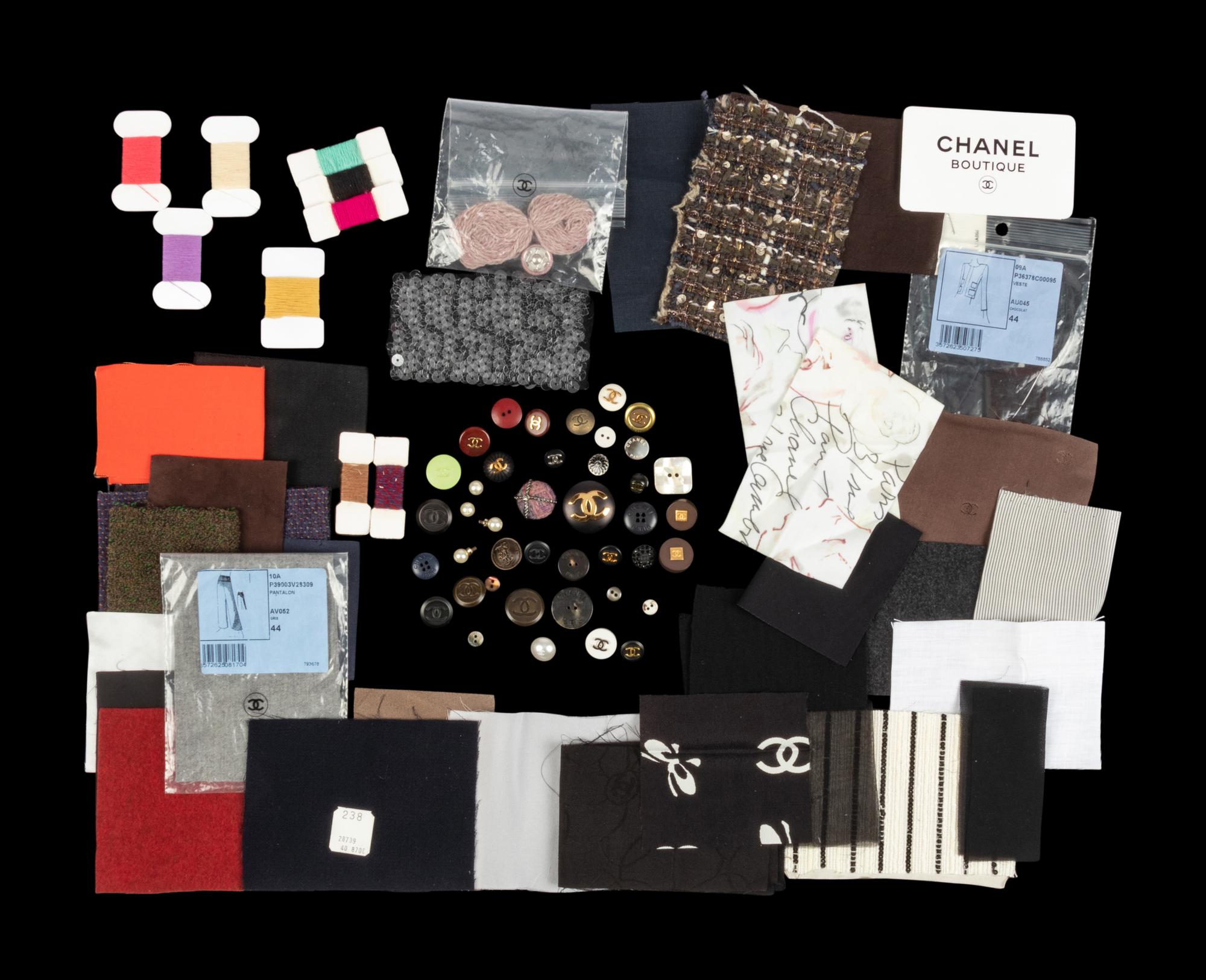 Chanel Buttons & Fabric Swatches, 2000-2010s