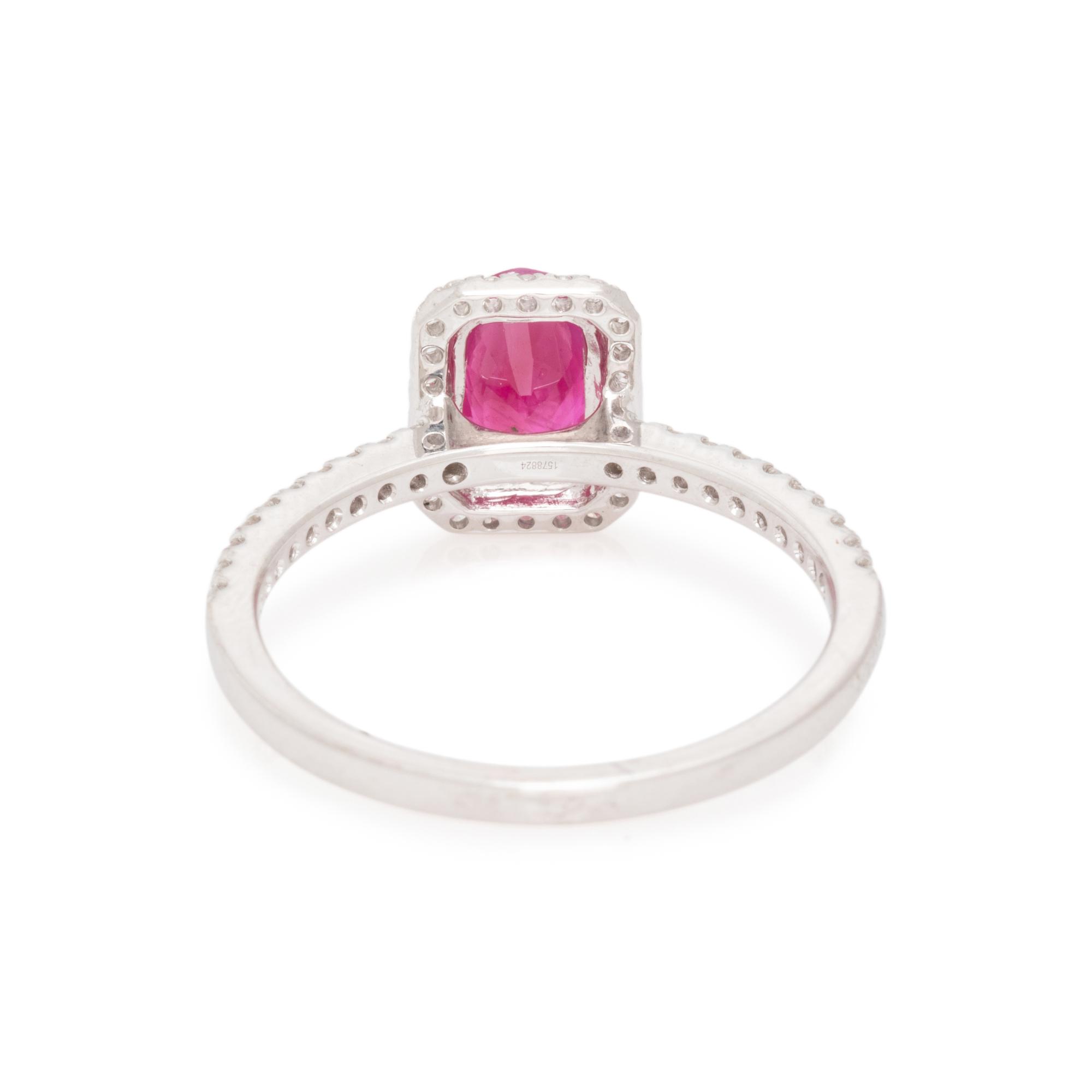 BURMESE RUBY AND DIAMOND RING