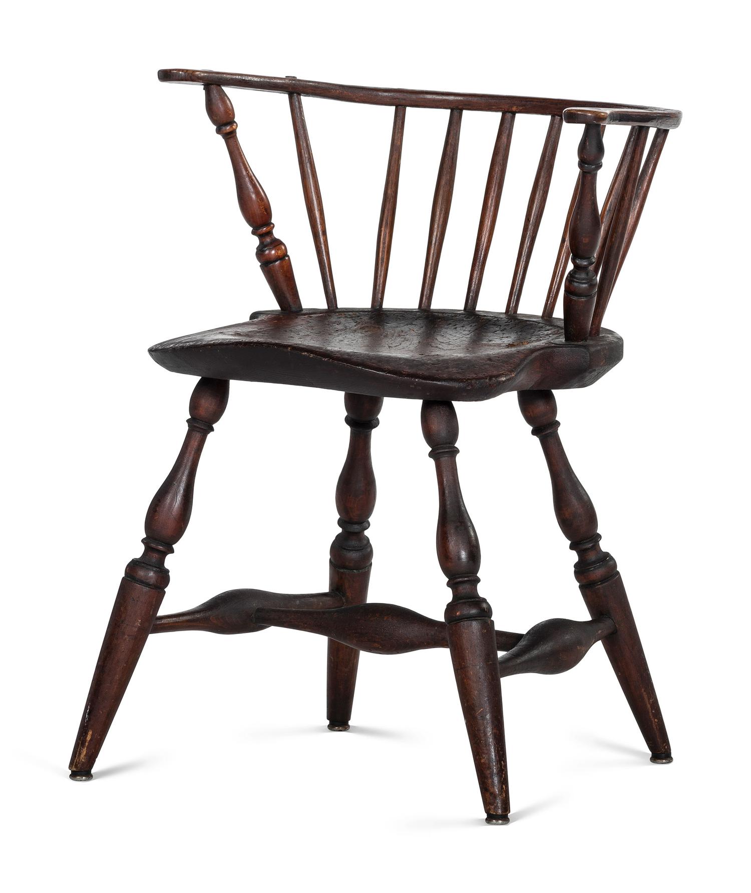 A Low-Back Compass-Seat Windsor Armchair