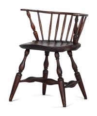 A Low-Back Compass-Seat Windsor Armchair