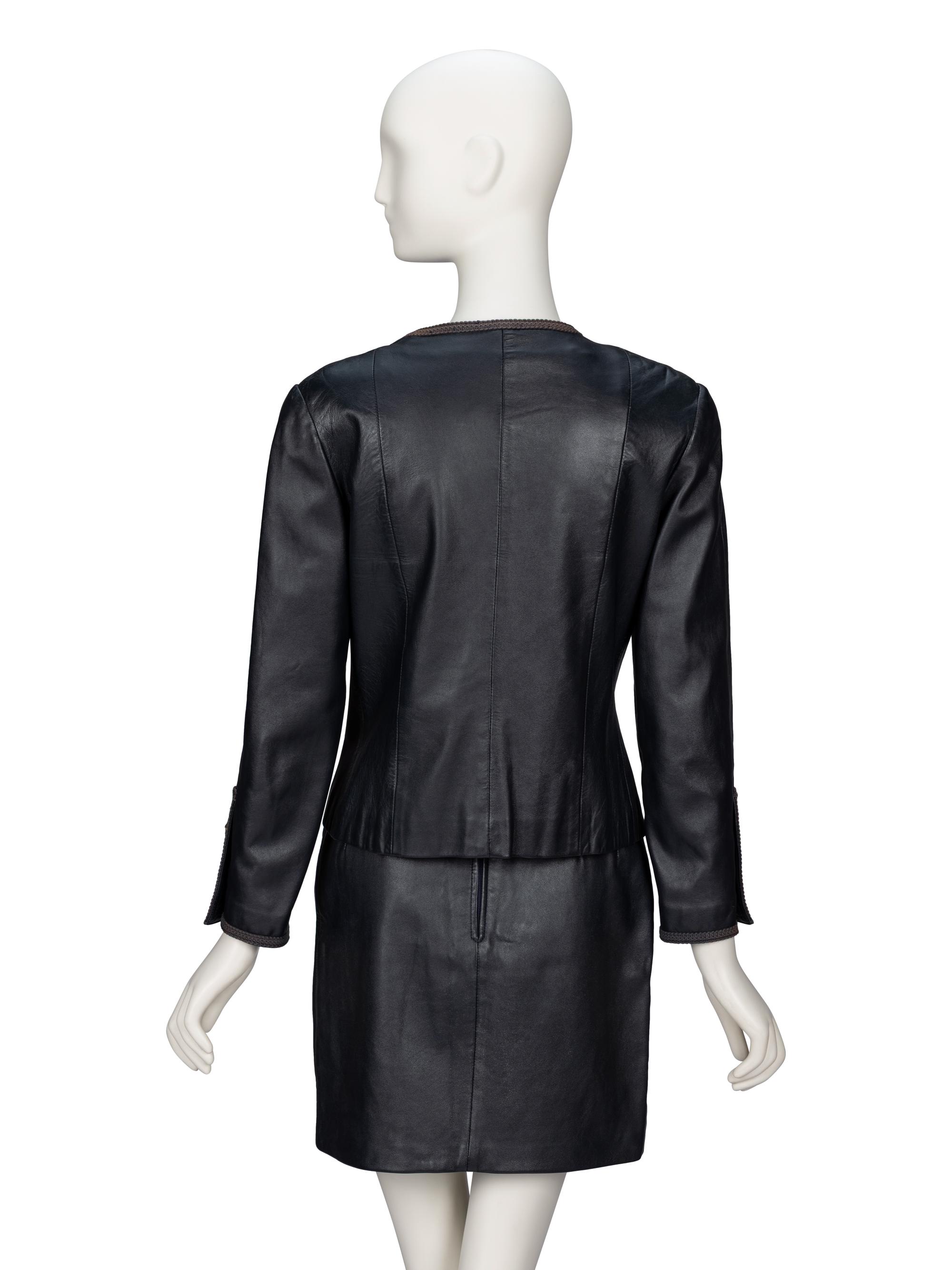 Chanel, Leather Skirt Suit