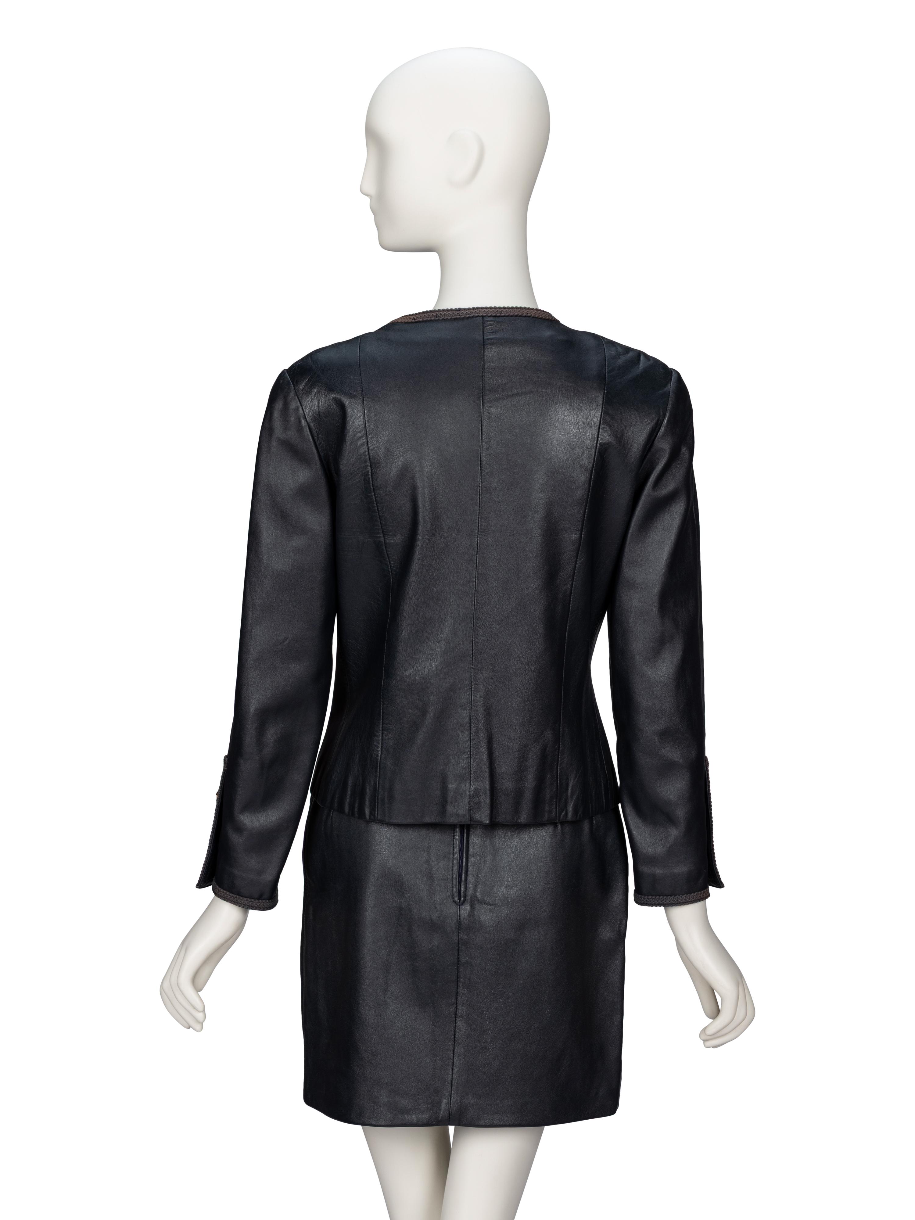 Chanel, Leather Skirt Suit