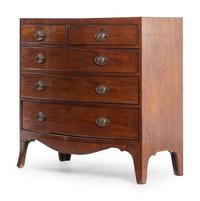 A George III Mahogany Bow-Front Chest of Drawers