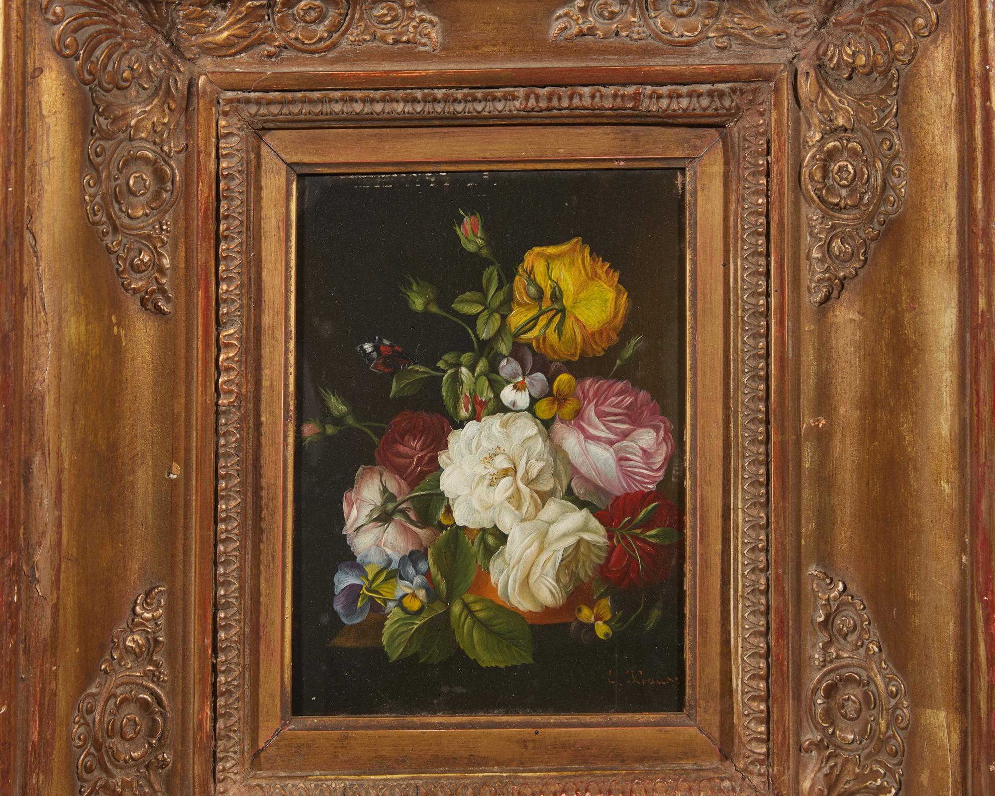 Lina Krause (German, 1857-1916), Still Life with Flowers