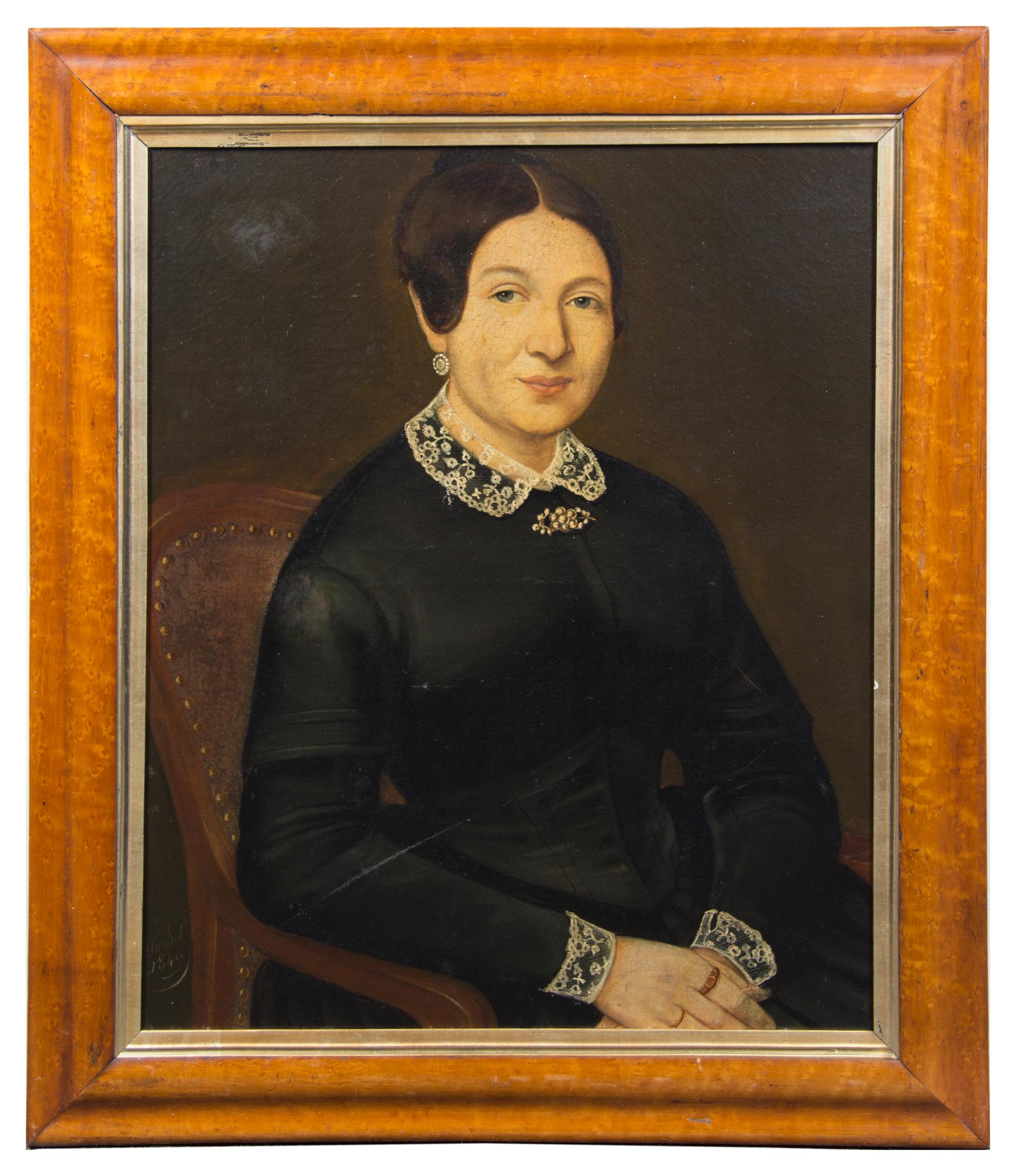 Artist Unknown, (American, 19th Century), Portraits of a Man and a Woman (two works)