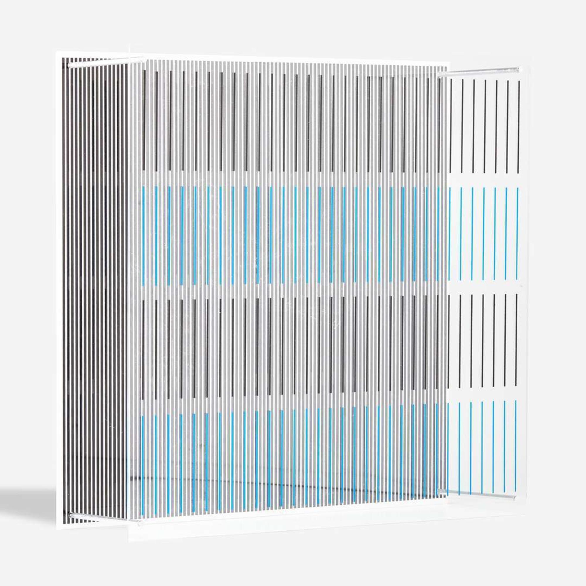Jesús Rafael Soto (Venezuelan, 1923-2005) Tés azules y negras from Series Síntesis