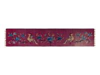 Four Chinese Embroidered Silk Panels