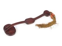 A Chinese Carved Jadeite and Hardwood Scepter