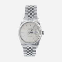 A Stainless Steel Rolex Oyster Perpetual Date Just Swiss