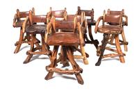 A Driftwood Dining Suite Height 40 x width 52 1/2 x depth 41 inches.