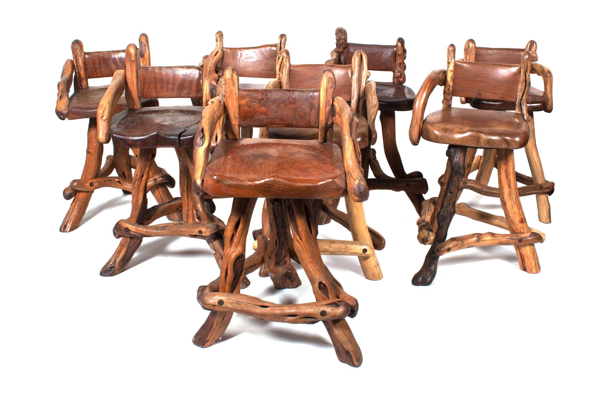 A Driftwood Dining Suite Height 40 x width 52 1/2 x depth 41 inches.