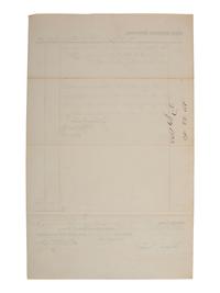 [PRESIDENTIAL]. TAYLOR, Zachary (1784-1850). Partially printed document signed ("Z. Taylor"), as Colonel, 1st Regiment, U.S. Army. Fort Crawford [Michigan Territory], 30 June 1833.