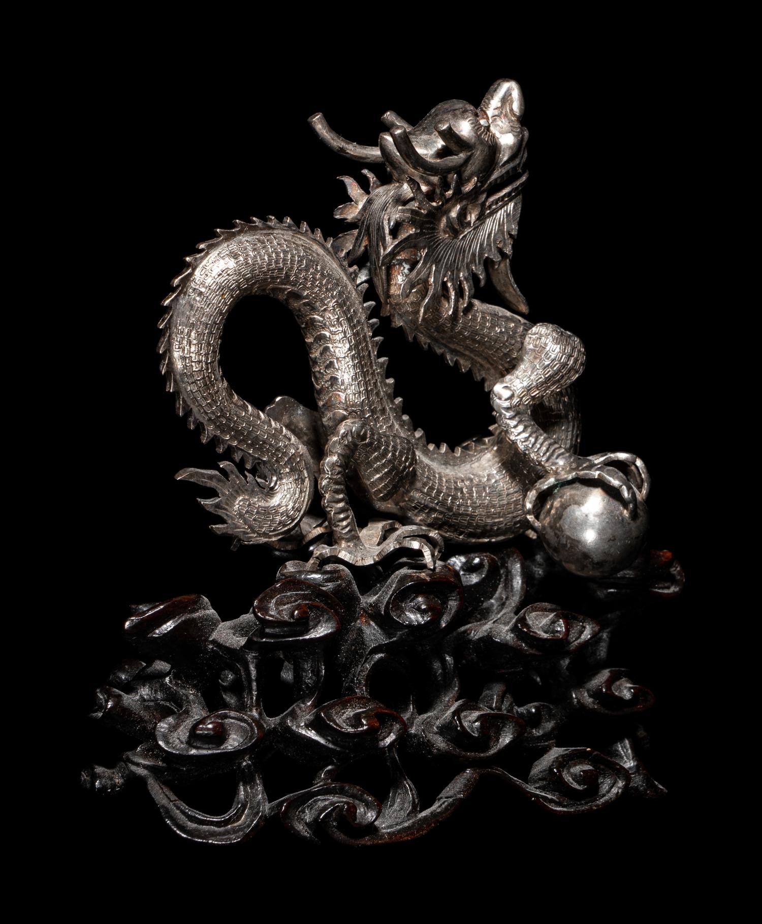A Chinese Silver Dragon