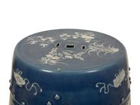 A Chinese Blue Glazed Garden Stool