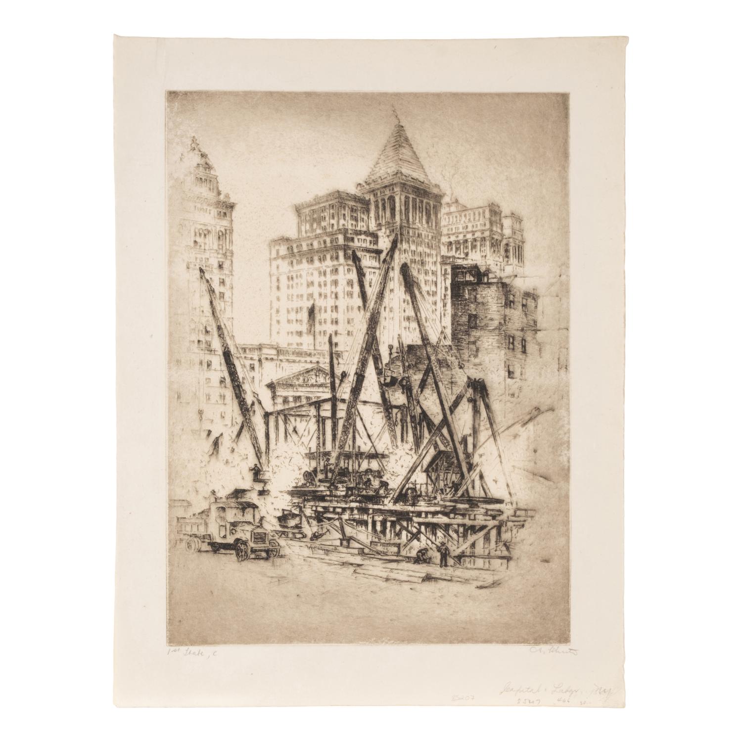 Six Cityscape Etchings