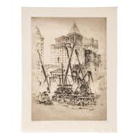 Six Cityscape Etchings