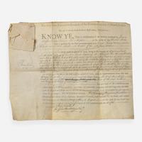 [Americana] Franklin, Benjamin Partially-Printed Document, signed