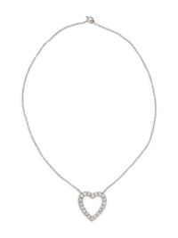 WHITE GOLD AND DIAMOND HEART NECKLACE