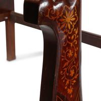 An Italian Rosewood, Mahogany and Marquetry Bed