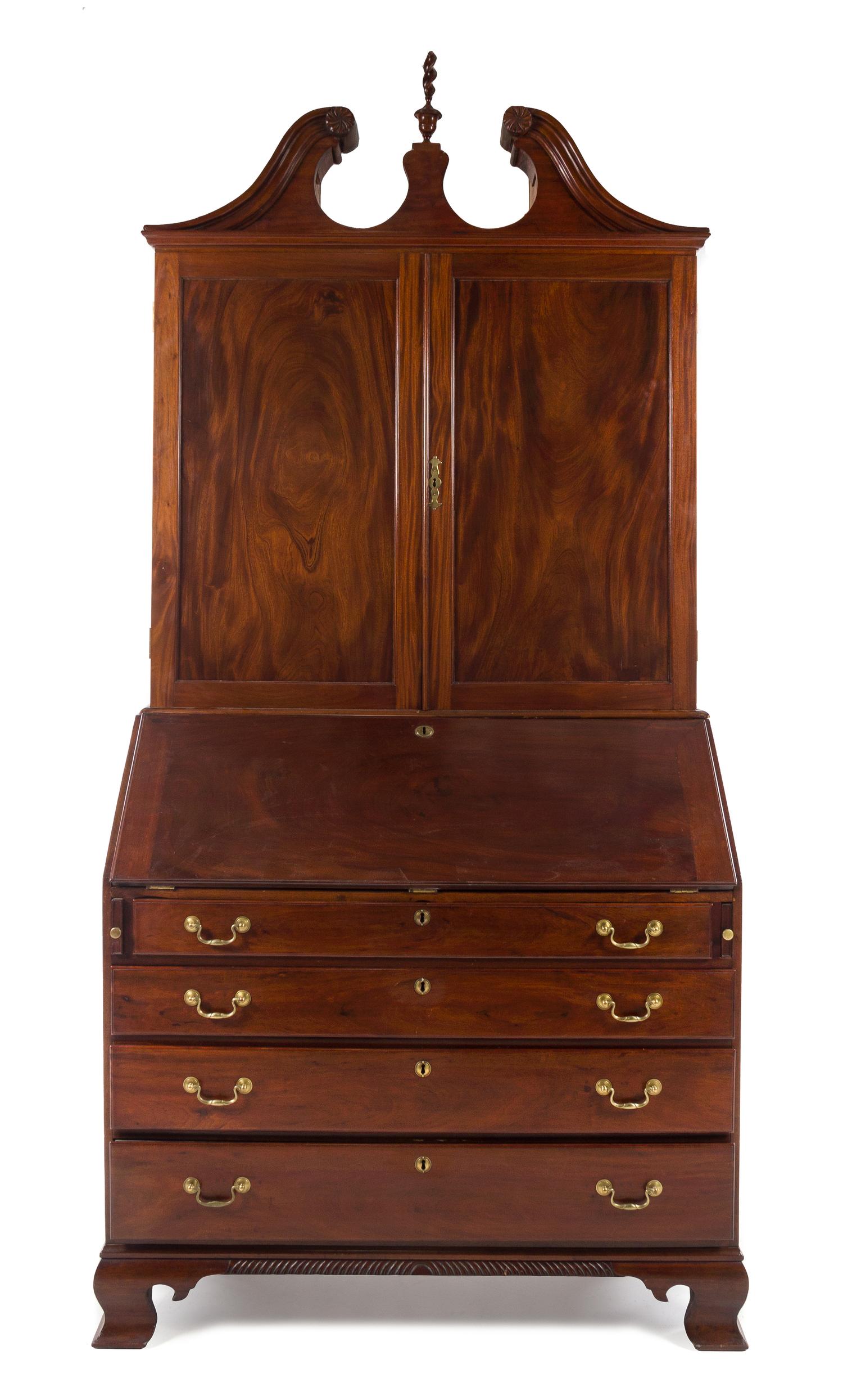 An American Slant-Front Secretary Height 94 1/4 x width 46 x depth 23 inches. — 18TH CENTURY