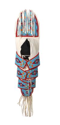 A Crow Three Tab Tear Drop Cradle Board Length overall 39 1/2 inches — EARLY 21ST CENTURY