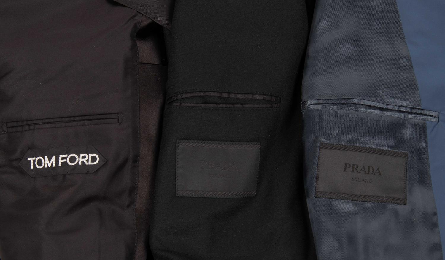 Three Men's Jackets; Two Prada, One Tom Ford, — BNY 47, 63, 92