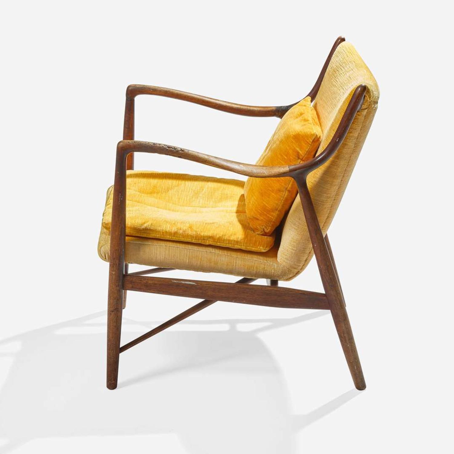 Finn Juhl (Danish, 1912-1989) Lounge Chair, Model No. NV-45, Baker, Denmark/USA, 1950s