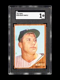 A 1962 Topps Mickey Mantle Baseball Card No. 200 (SGC 1)