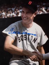 A Stunning Ted Williams Signed Autographed Large Format Photo With Babe Ruth (Beckett Authentication Services Letter BAS Certified),