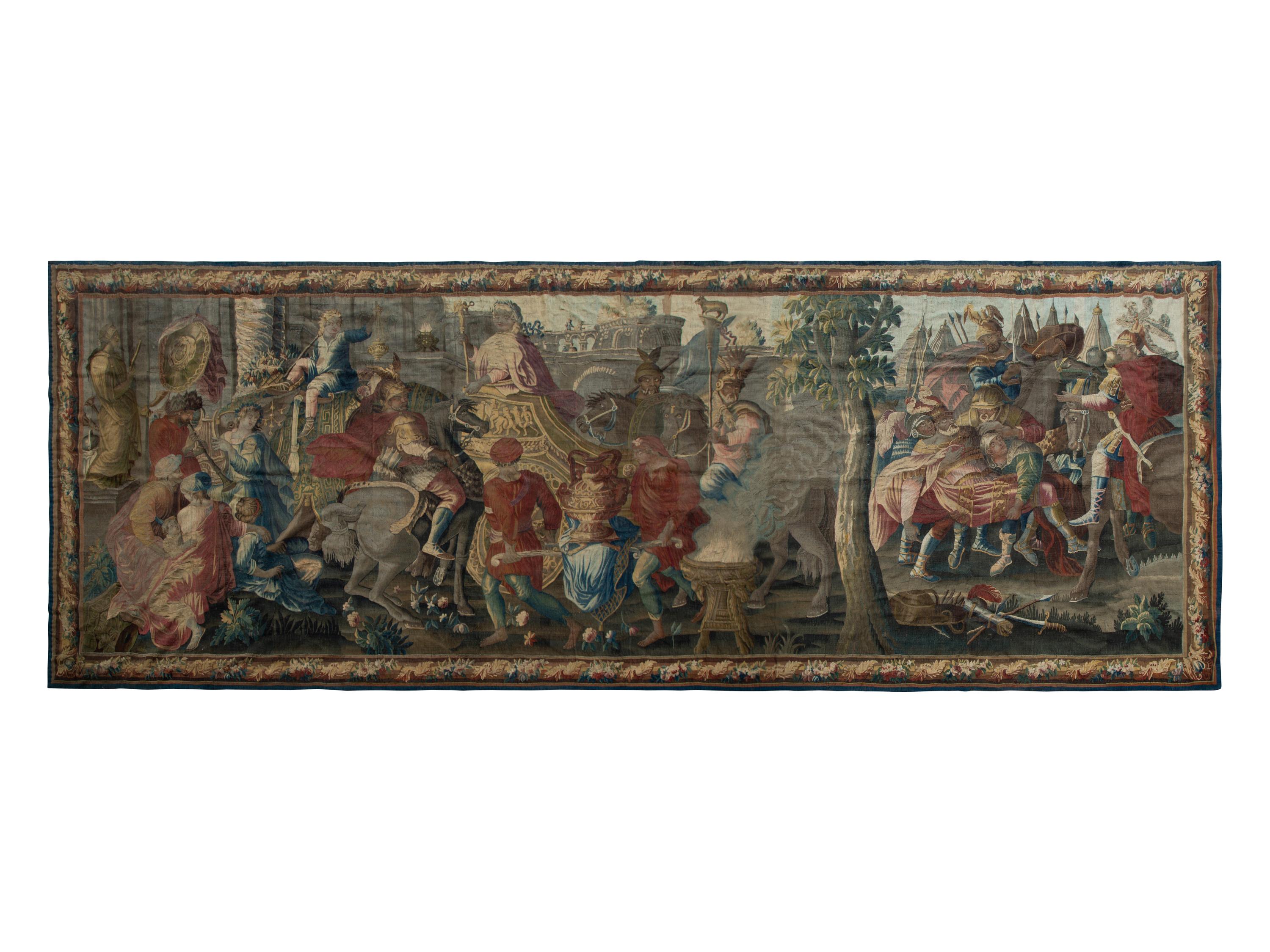 An Impressive Aubusson Tapestry Depicting The Triumph of Alexander the Great After Charles Le Brun — CIRCA 1700
