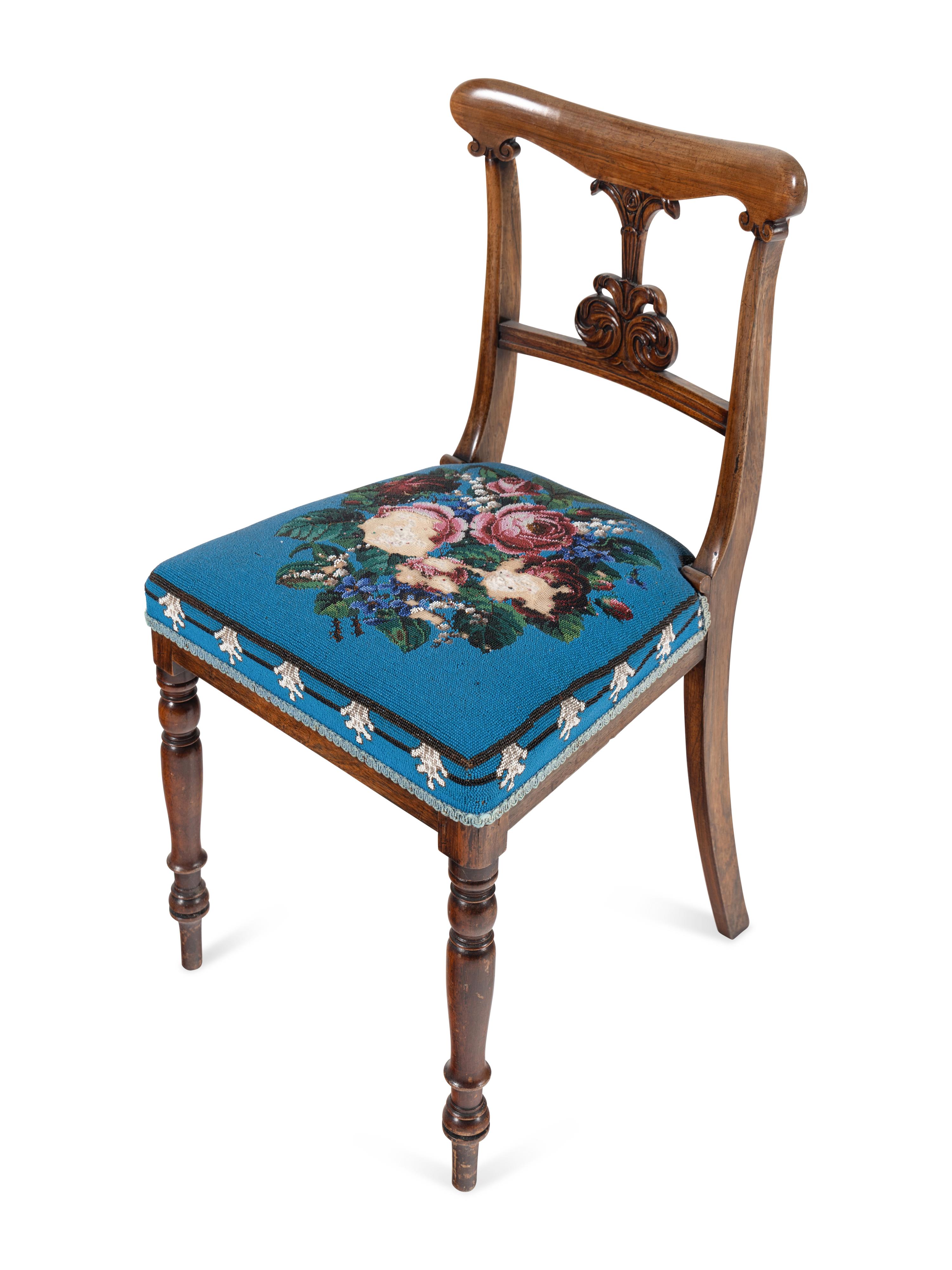 A Set of Six Regency Rosewood Side Chairs