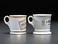 Two Porcelain Occupational Shaving Mugs