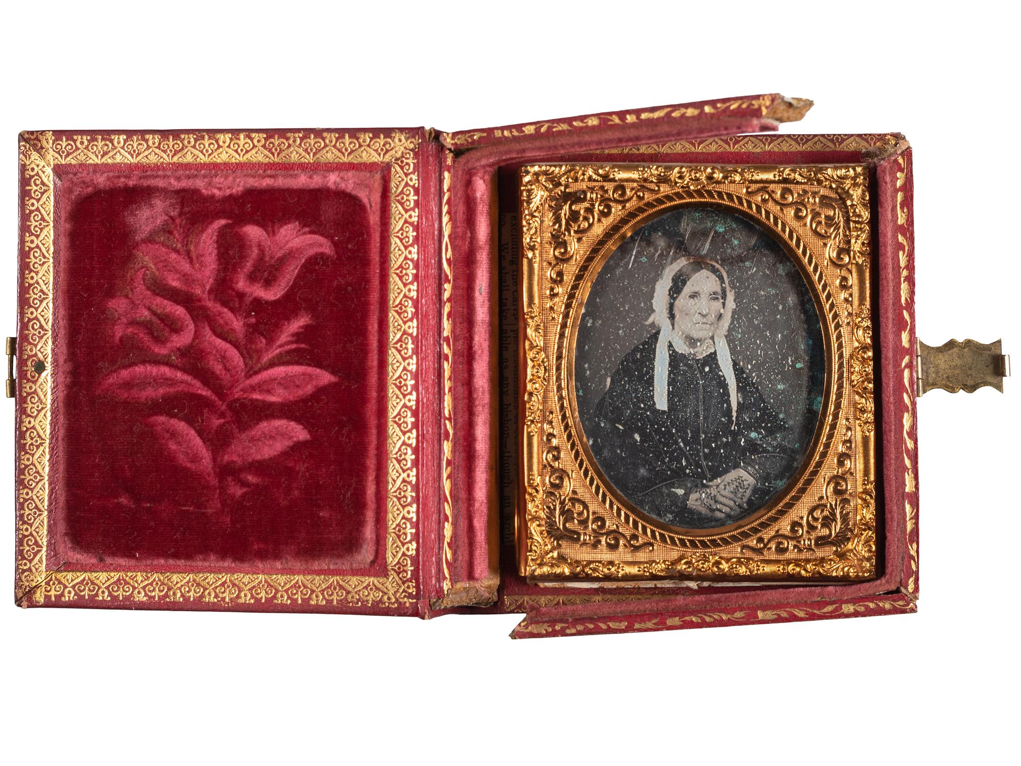 [EARLY PHOTOGRAPHY]. Group of cases, frames, and images.