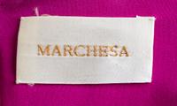 A Marchesa Raspberry Silk Strapless Gown, Size 10.