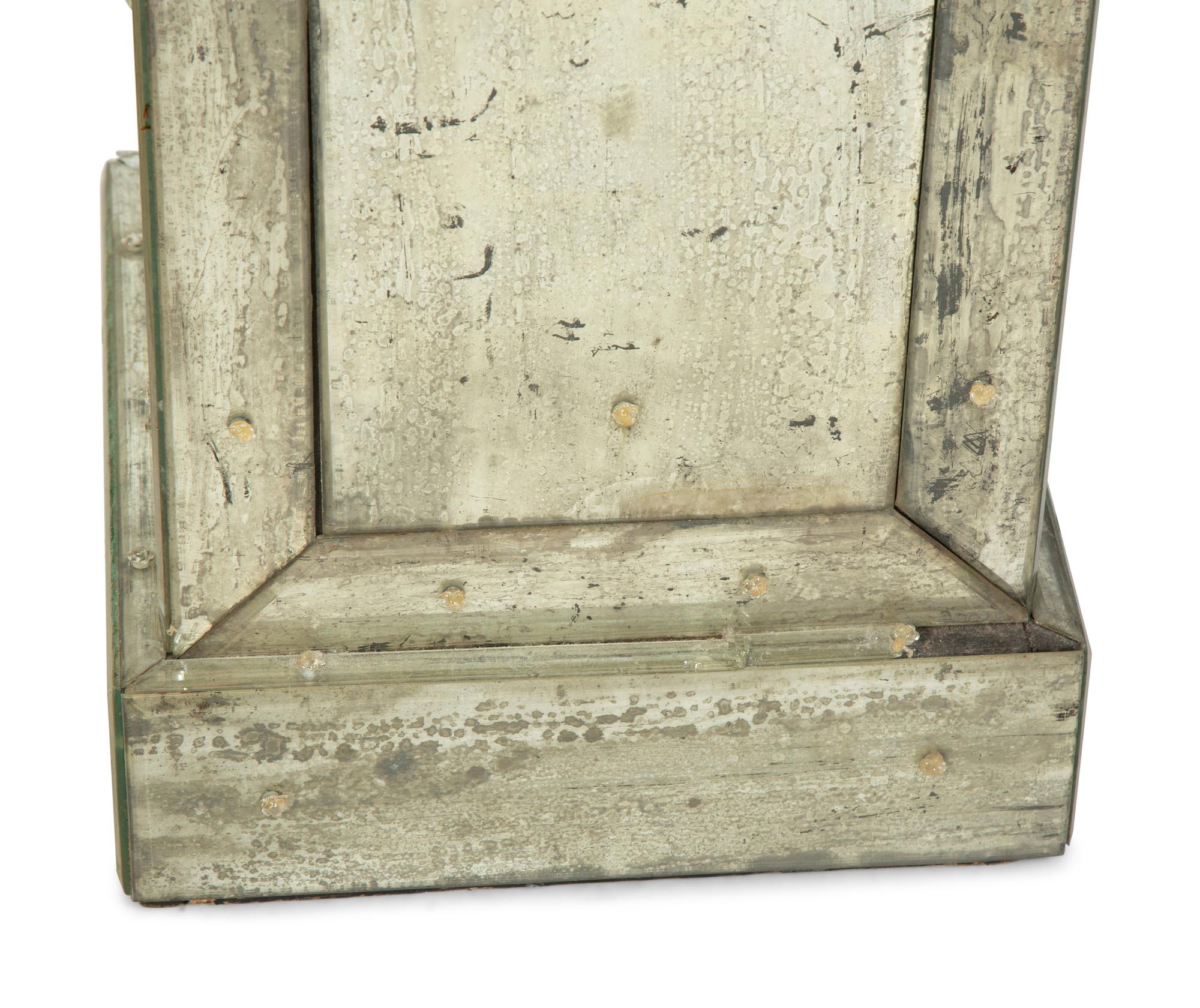 A Pair of Venetian Style Mirrored Pedestals — 20TH CENTURY