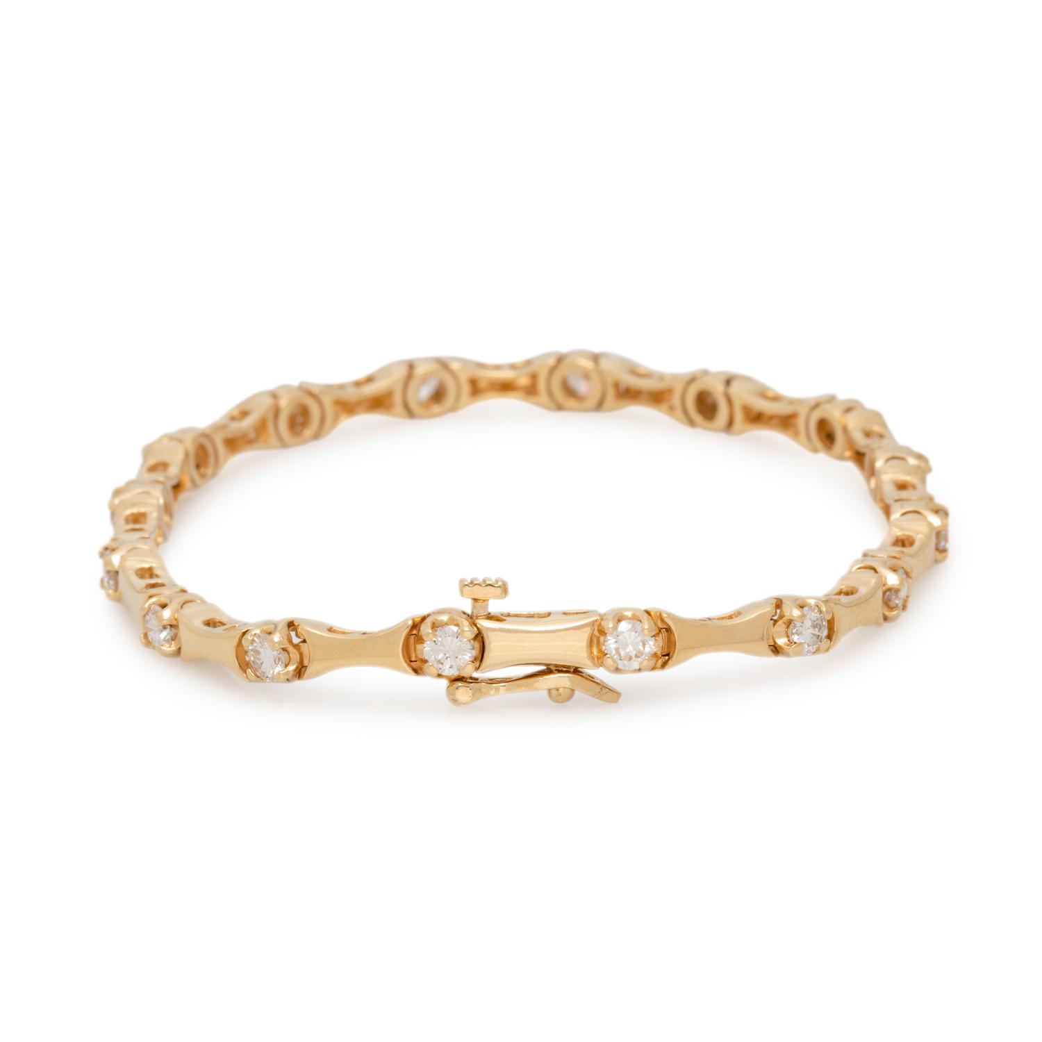 YELLOW GOLD AND DIAMOND BRACELET