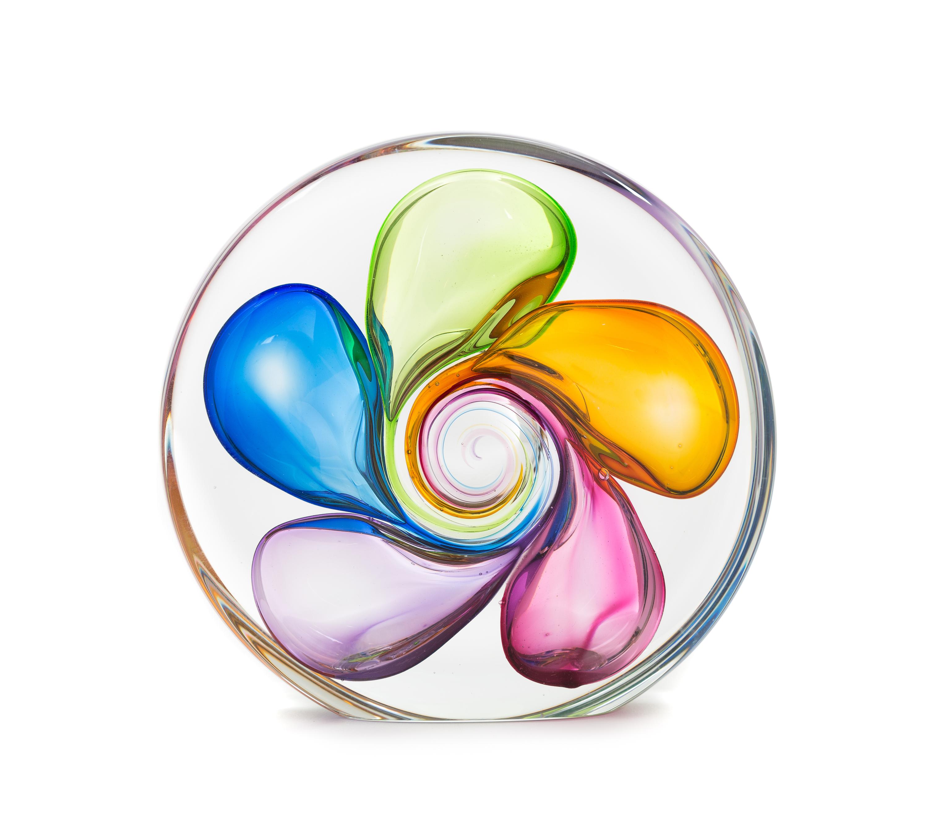 Leon Applebaum, (American), a glass paperweight