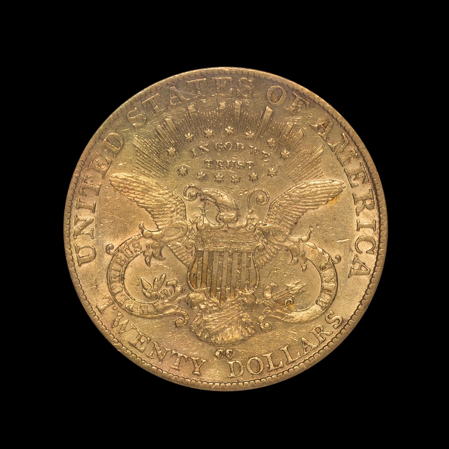A United States 1891-CC Liberty Head $20 Gold Coin